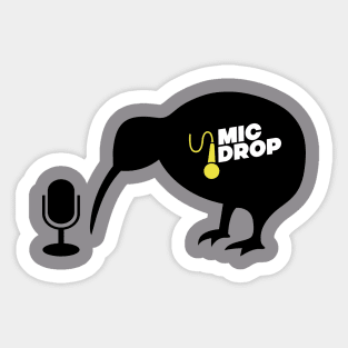 Mic Drop NZ Kiwi Sticker